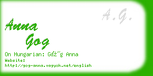 anna gog business card